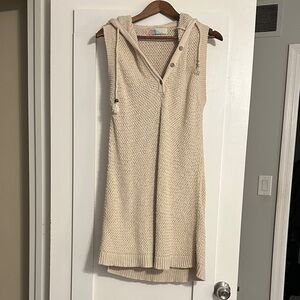 Free People Cream Knit Mini Dress